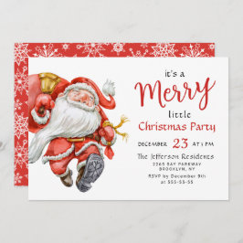 Invitación Funny Santa Claus Feliz Fiesta navideño