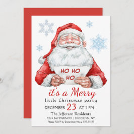 Invitación Funny Santa Claus Feliz Fiesta navideño