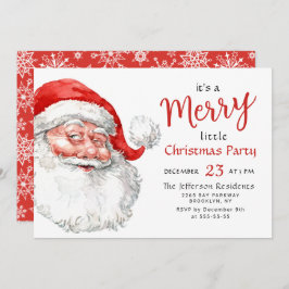 Invitación Funny Santa Claus Feliz Fiesta navideño