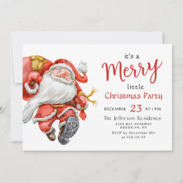 Invitación Funny Santa Claus Feliz Fiesta navideño