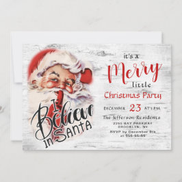 Invitación Funny Santa Claus Feliz Fiesta navideño