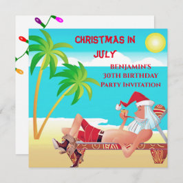Invitación Funny Santa Claus Navidades En La Fiesta De Cumple