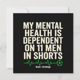 Invitación Funny Soccer Fan Mental Health Heartbeat Graphic 