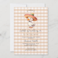Funny Spanish Goose Gingham Baby Shower