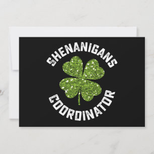 Invitación Funny St Patrick's Day, coordinadora de Shenanigan