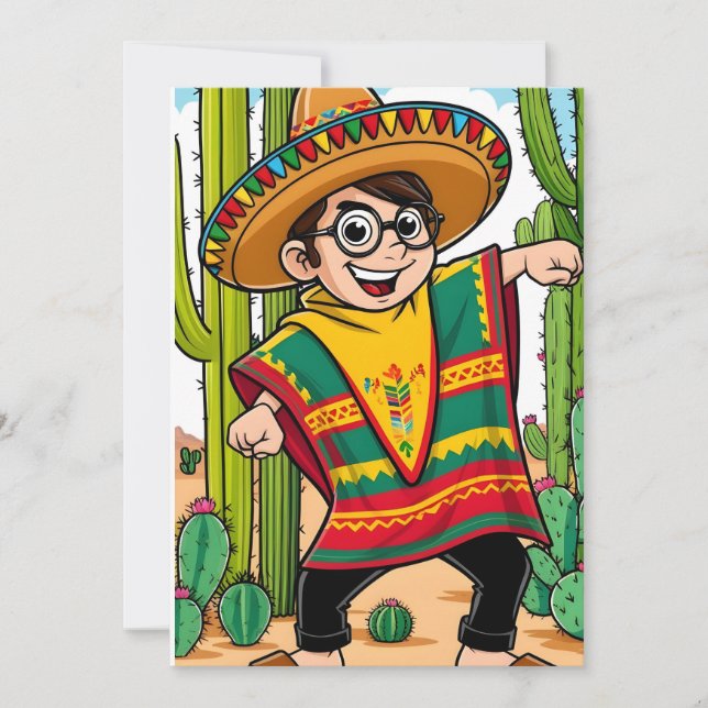 Invitación Funny Taco Cinco Postcard (Anverso)