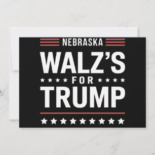 Invitación Funny Trump Vance Walz para Trump Nebraska