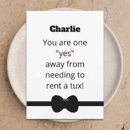 Invitación Funny Tux Will You Be My Groomsman Digital Card