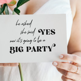 Invitación Funny typography big party casual wedding