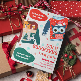 Invitación Funny Ugly Sweater Christmas Party