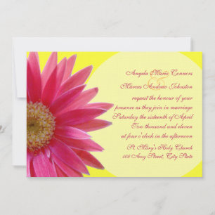 Invitación Fuschia Daisy Boda