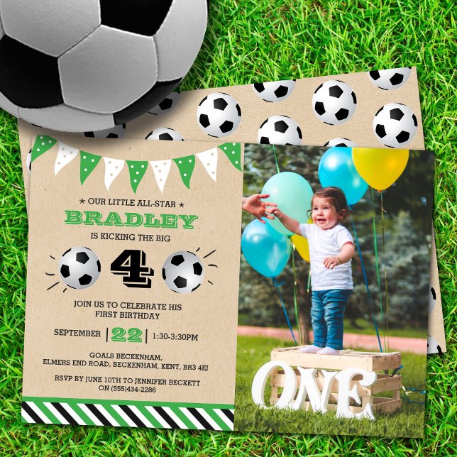 Invitación Fútbol 4.ª foto de cumpleaños (Subido por el creador)