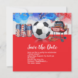 Invitación Fútbol 4 de julio Día de la Independencia América