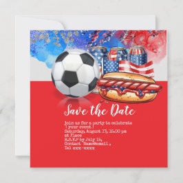 Invitación Fútbol 4 de julio Día de la Independencia América