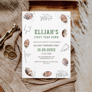 Invitación Fútbol acuático primer año de nacimiento