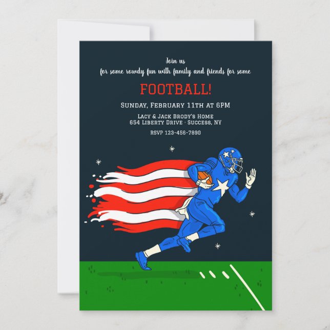 Invitación Fútbol americano (Anverso)