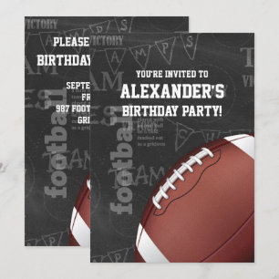 Invitación Fútbol Americano Personalizado