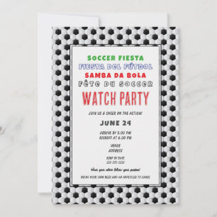 Invitación Fútbol Bola 2026 Fiesta de Visualización BYOB