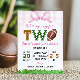 Invitación Fútbol chica 2º cumpleaños insignificante