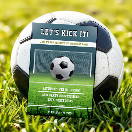 Invitación Fútbol de campo de fútbol Fiesta de primer cumplea