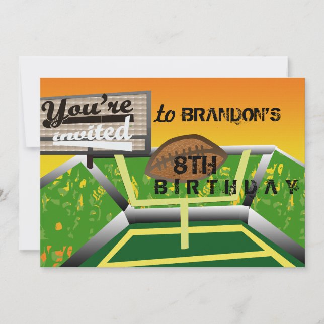 Invitación Fútbol de cumpleaños (Anverso)