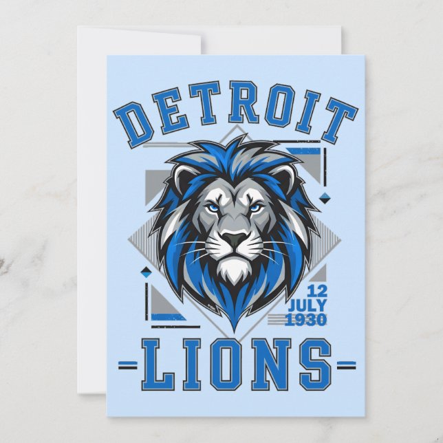 Invitación fútbol de Detroit Lions (Anverso)