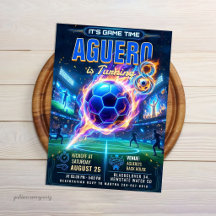 Fútbol de neón brillante - Cumpleaños de fútbol fu