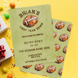 Invitación fútbol de primer año niño primer cumpleaños