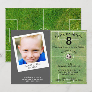 Invitación Fútbol Divertido para Niños, Foto is already in Sp