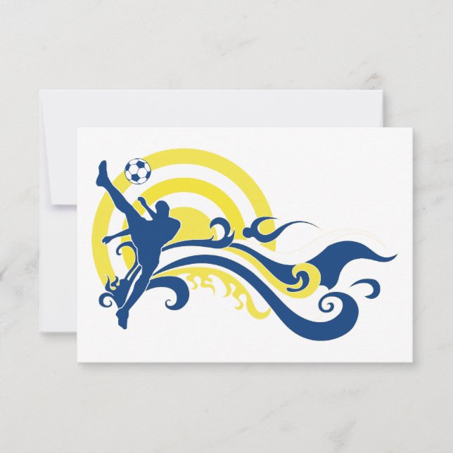 Invitación fútbol en la escena del verano (Anverso)