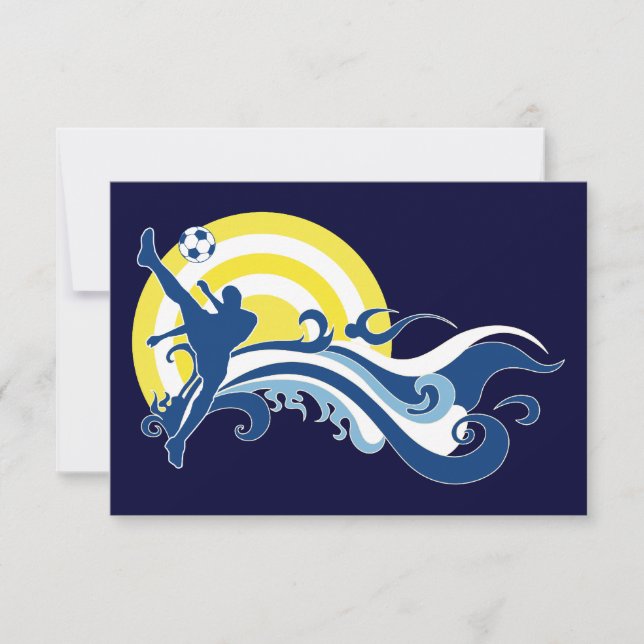 Invitación fútbol en la escena del verano (Anverso)