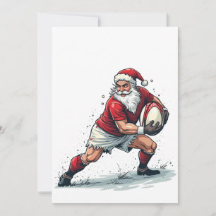 Invitación Fútbol Fantasía de Navidad Jugando a Papá Noel