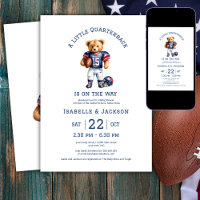 Fútbol Little Quarterback Teddy Baby Shower