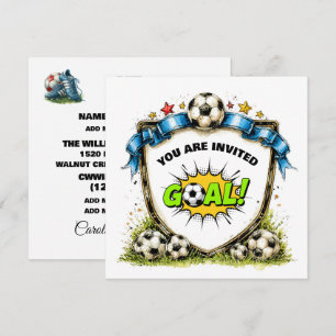 Invitación Fútbol - Marco de fútbol