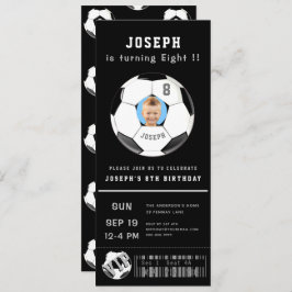 Invitación Fútbol Personalizado Fotos Ticket Cumpleaños