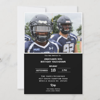 Invitación Fútbol por fiesta de cumpleaños número 10