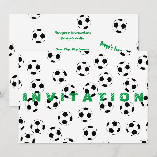 Invitación Fútbol por la empresa Happy Juul (Anverso / Reverso)