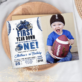 Invitación Fútbol por primer año foto por primer cumpleaños