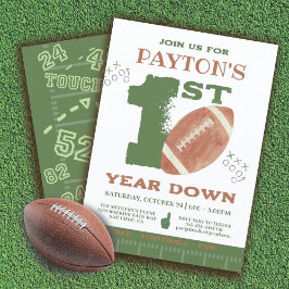 Invitación Fútbol Primer año después partido de cumpleaños de