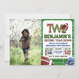 Invitación Fútbol Segundo año foto cumpleaños
