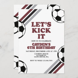 Invitación Fútbol vamos a patearlo cumpleaños