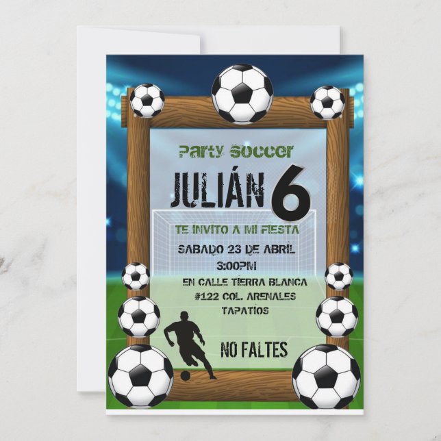 Invitación futboll (Anverso)