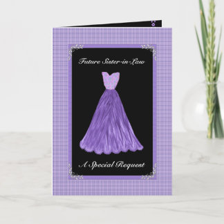 Invitación Futura cuñada de brigadas de la cuñada - PURPLE Go