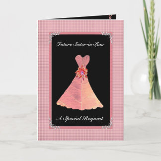Invitación Futura cuñada de brigadas de la cuñada - vestido d