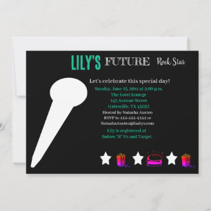 Invitación futura de Baby Shower de Rocker