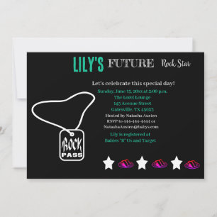 Invitación futura de Baby Shower de Rocker