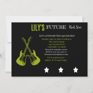 Invitación futura de Baby Shower de Rocker