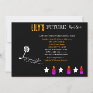 Invitación futura de Baby Shower de Rocker