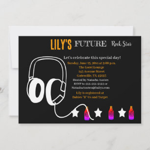 Invitación futura de Baby Shower de Rocker