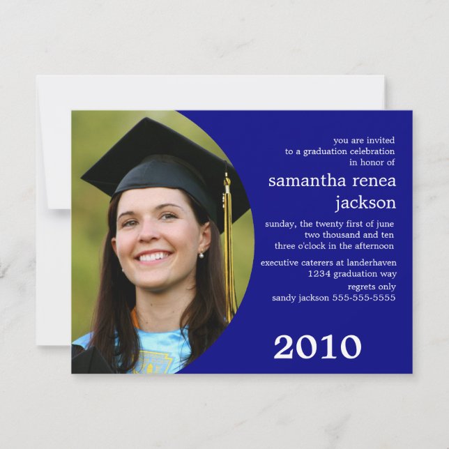 Invitación futura de la graduación del soñador (Anverso)